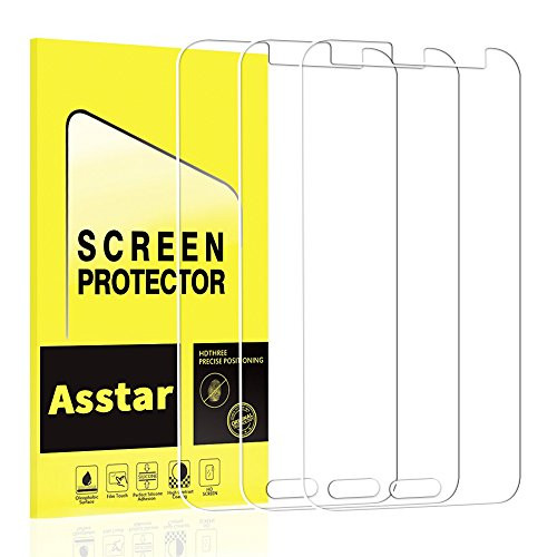 [3 Pack] Galaxy J3 / Express Prime / Amp Prime Premium Tempered Glass Screen Protector, Asstar High Definition (HD) Touch screen 0.3mm 2.5D for Samsung Galaxy J3 / Express Prime / Amp Prime (3)