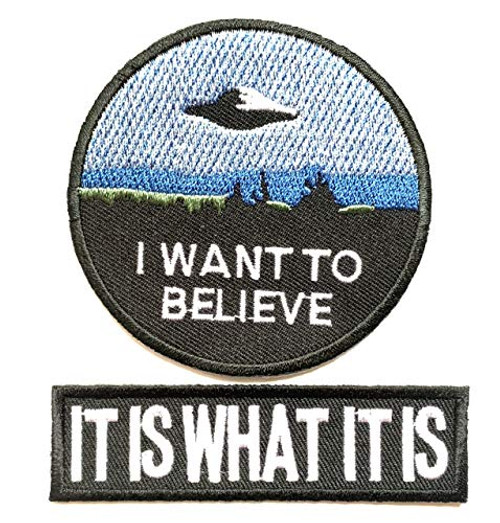 Super Set Patch of Iron on Space Patches#24, I Want to Believe Movie X- Files Patch, It is What it is Patch Embroidered Iron On/Sew On Patch by BossBee Super Set Patch of Iron on Space Patches#24, I Want to Believe Movie X- Files Patch, It is What it is Patch Embroidered Iron On/Sew On Patch by BossBee