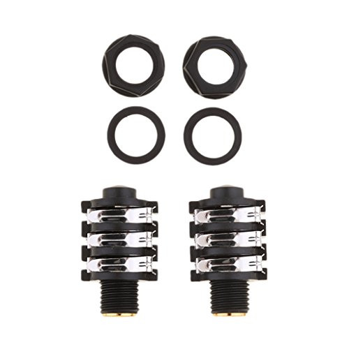 2X 1/4 inch 6.35mm Stereo Audio Microphone Female Jack Socket Audio Welding Seat