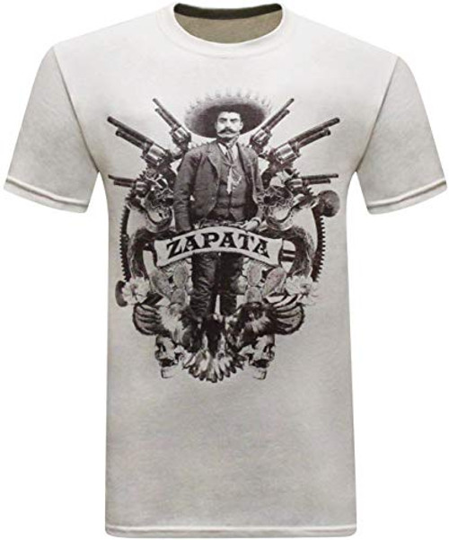 tees geek Emiliano Zapata Salazar Mexican Revolution Men's T-Shirt - (Large) - Beige tees geek Emiliano Zapata Salazar Mexican Revolution Men's T-Shirt - (Large) - Beige