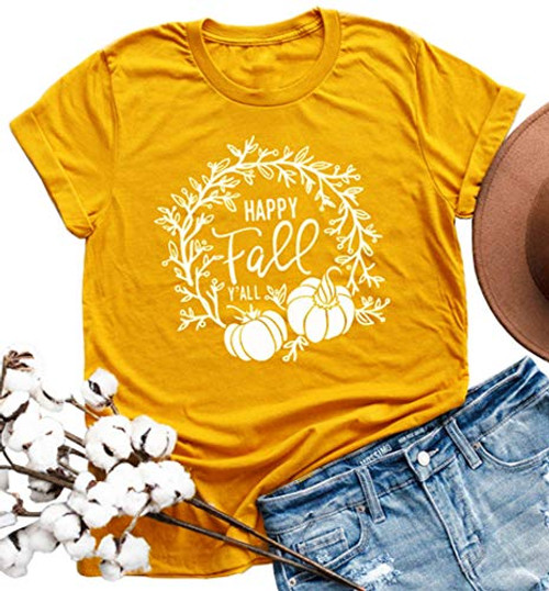 Come We Fly Halloween Shirt Women Hocus Pocus Witch Tees Funny Sanderson Sisters Broom Graphic Fall Tops (Yellow, M) Come We Fly Halloween Shirt Women Hocus Pocus Witch Tees Funny Sanderson Sisters Broom Graphic Fall Tops (Yellow, M)