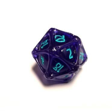 PolyHero Dice: Wizard 1D20 Orb: Violet/Lightning