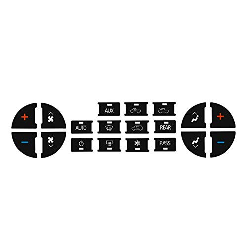 3PCS AC Control Dash Button Stickers for Vehicle, Fix Ruined Faded A/C Controls, Replacement Repair Kit Sticker