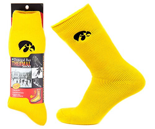 Donegal Bay NCAA Iowa Hawkeyes Gold Thermal Sock Bag, Yellow/Black, One Size Donegal Bay NCAA Iowa Hawkeyes Gold Thermal Sock Bag, Yellow/Black, One Size
