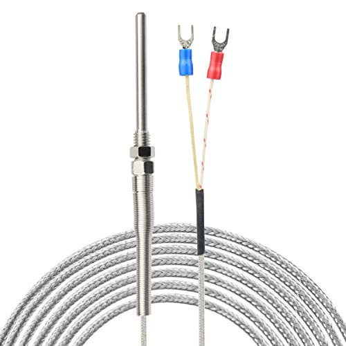 Xnrtop 50mm K Type 0-500°C Temperature Controller Thermocouple Sensor Probe 1 Meter 2PCS