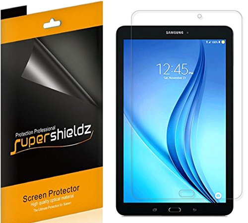 [3-Pack] Supershieldz for Samsung Galaxy Tab E 8.0 inch Screen Protector, Anti-Bubble High Definition Clear Shield - Lifetime Replacement