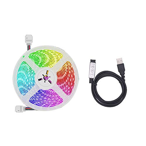 Wasababy 1.64FT-16.4FT TV Backlight LED Light Strips,USB Powered 5050 RGB Color Changing Easy Installation LED Strip Lights for Tv Backlight Home Room Decor Wasababy 1.64FT-16.4FT TV Backlight LED Light Strips,USB Powered 5050 RGB Color Changing Easy Installation LED Strip Lights for Tv Backlight Home Room Decor