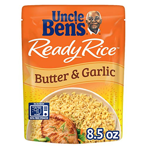UNCLE BEN'S Ready Rice: Butter  and  Garlic Rice, Ready to Heat 8.8 Oz Pouches, Pack of 6