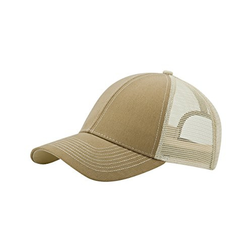 MG Unisex Low Profile (Str) Trucker Cap-7641-KK-BG Khaki/Beige