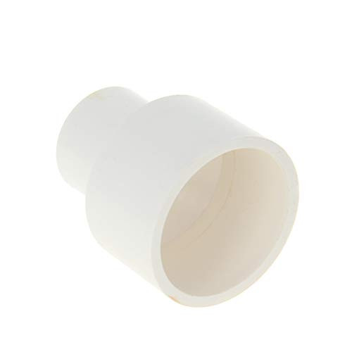 MroMax 40mm X 25mm ID PVC Reducing Coupling Hub by Hub Pipe Fitting Adapter Connector Fix Hold Corresponding Pipes White 2Pcs