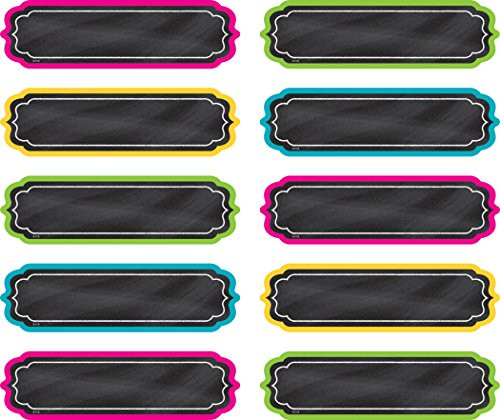 Teacher Created Resources Chalkboard Brights Labels (TCR20871)