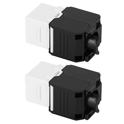 2Pcs Unshielded Network Module CAT6a Single Port UTP Network Plug 180 Degree RJ45 Connector for Cable Distribution System