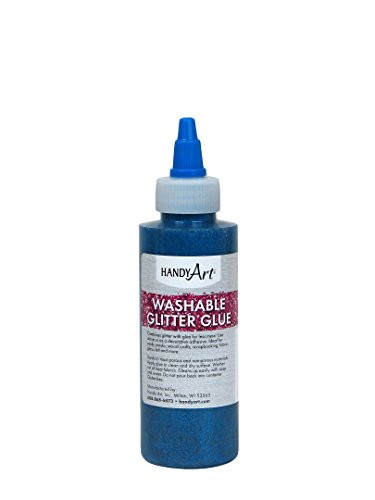 Handy Art Washable Glitter Glue 4 ounce, Blue