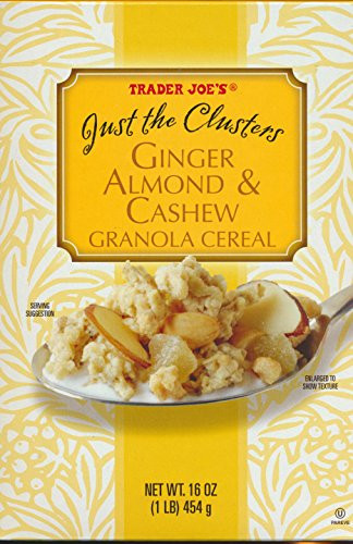 Trader Joe's Just the Clusters Ginger Almond  and  Cashew Granola Cereal (16 oz.)