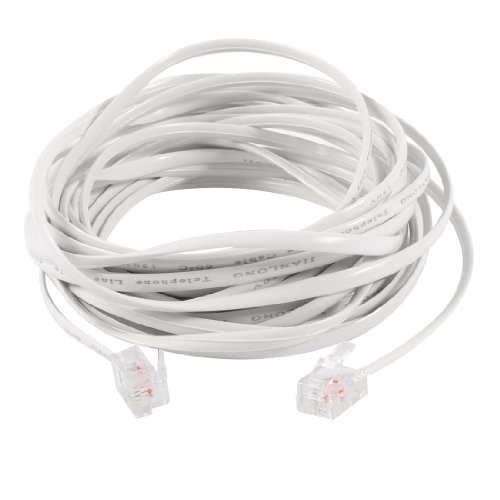 uxcell Band M 6P2C RJ11 Plug Telephone Modems Cable and Wire Line, 17 Foot 5.2M for Landline Telephone