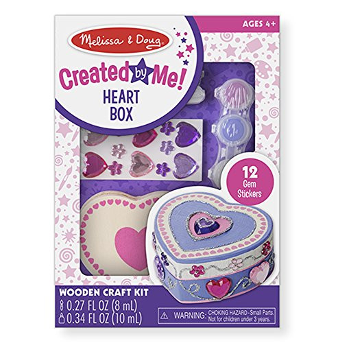 Melissa & Doug Decorate-Your-Own Wooden Heart Box Craft Kit