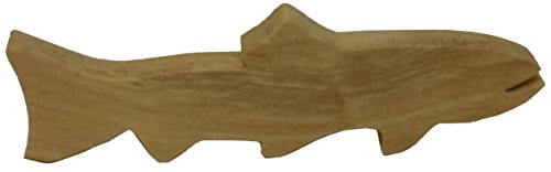 EARTHWOOD FINE WOOD PRODUCTS WLM-35 Olive Wood Shark Magnet, Brown