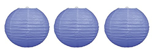Beistle 3 Piece 9.5 inch Paper Lanterns, Lavender