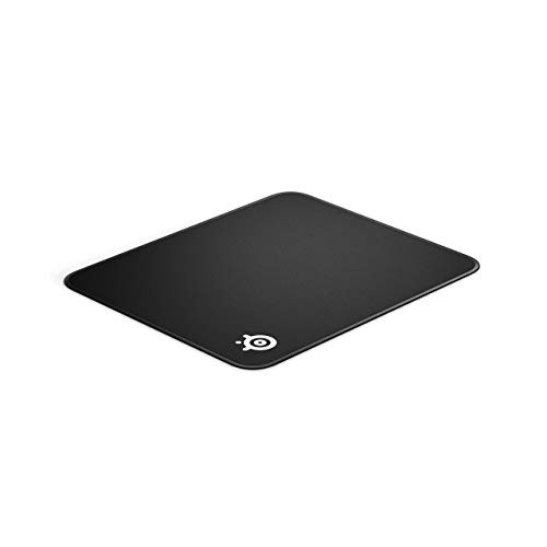 SteelSeries QcK Gaming Surface - Medium Stitched Edge Cloth - Extra Durable - Optimized For Gaming Sensors - Black (Renewed)