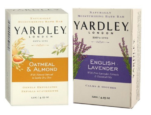 YARDLEY LONDON-MOISTURIZING BATH BARS-ENGLISH LAVENDER AND OATMEAL AND ALMOND