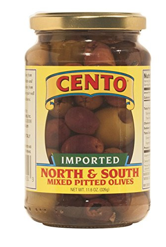 Cento Imported North  and  South Mixed Pitted Olives, 11.6 Ounce