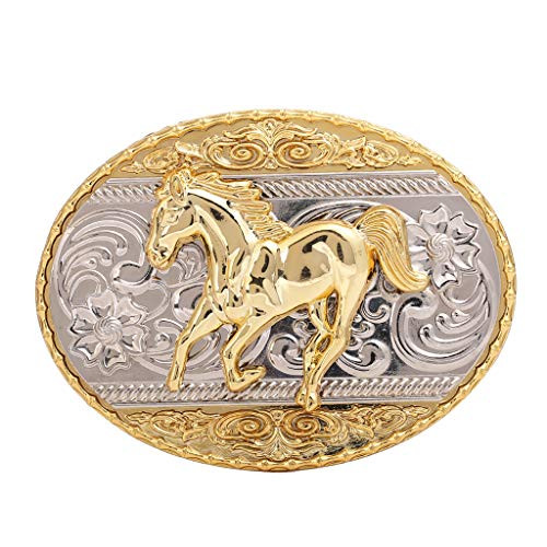 Running Horse Belt Buckle,Western Cowboy Rodeo Belt Buckles for Men and Women