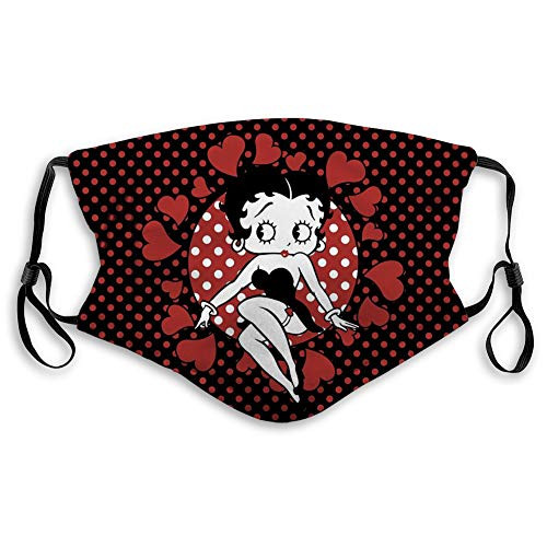 DISGOWONG Bet-ty Bo-op Face Mask Adjustable Anti Dust Breathable Face Masks Men Woman Kids Reusable Unisex Face Cover