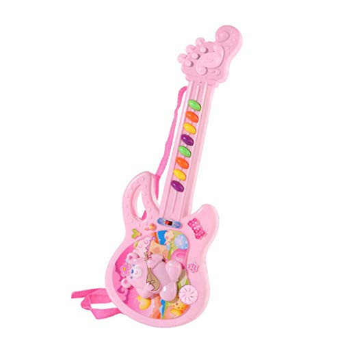 Lasajhk Handheld Musical Electronic Toy Guitar,Electric Guitar Toy Musical Play For Kid Toddler Learning Electron Toy