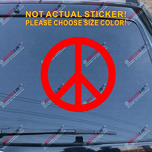 3S MOTORLINE Peace Sign Anti War Symbol Decal Sticker Car Vinyl Pick Size Color die Cut no Background a (red, 6'' (15.2cm)) 3S MOTORLINE Peace Sign Anti War Symbol Decal Sticker Car Vinyl Pick Size Color die Cut no Background a (red, 6'' (15.2cm))