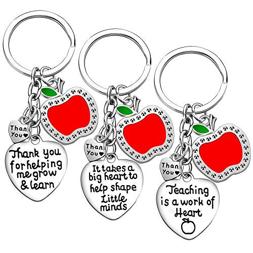 Teacher Appreciation Gift for Women, 3PCs Teacher Keychain Set, Jewelry Gift for Teachers, Birthday Gift for Teacher Gifts from Students (Style A) Teacher Appreciation Gift for Women, 3PCs Teacher Keychain Set, Jewelry Gift for Teachers, Birthday Gift for Teacher Gifts from Students (Style A)
