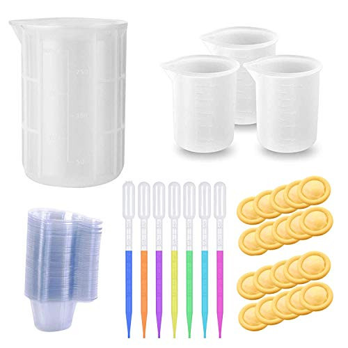 Silicone Measuring Cups 300ml Resin Mixing cups Epoxy Measuring Cups Resin Cups with finger cots platic pipettes mini cups Epoxy DIY Crafts Tools Silicone Measuring Cups 300ml Resin Mixing cups Epoxy Measuring Cups Resin Cups with finger cots platic pipettes mini cups Epoxy DIY Crafts Tools