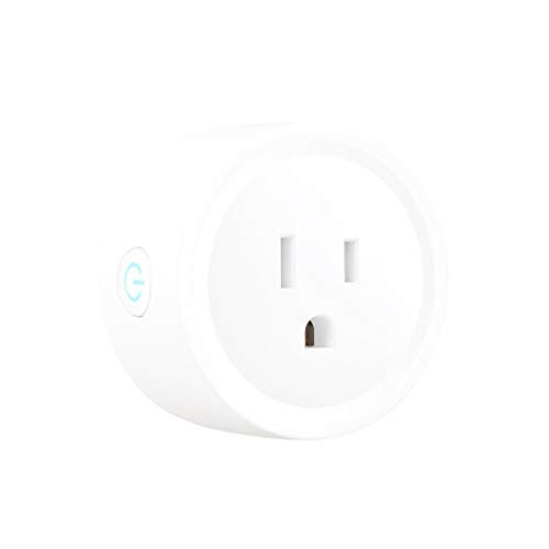 Novania Smart Plug WiFi Outlet, Mini Smart Socket Compatible with Google Home  and  Amazon Alexa Echo, Remote Control Wireless Timer Switch Outlet,IFTTT Voice Control,No Hub Required,(1/2 Pack) (A)