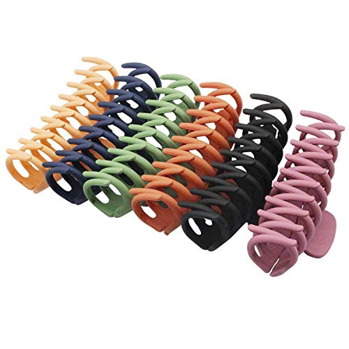 Big Claw Hair Clips 4.3 Inch Nonslip Large Claw Clip for Women and Girls Thin Hair, Strong Hold Hair Clips for Thick Hair, 6 Color Available (6 Pieces ) Big Claw Hair Clips 4.3 Inch Nonslip Large Claw Clip for Women and Girls Thin Hair, Strong Hold Hair Clips for Thick Hair, 6 Color Available (6 Pieces )
