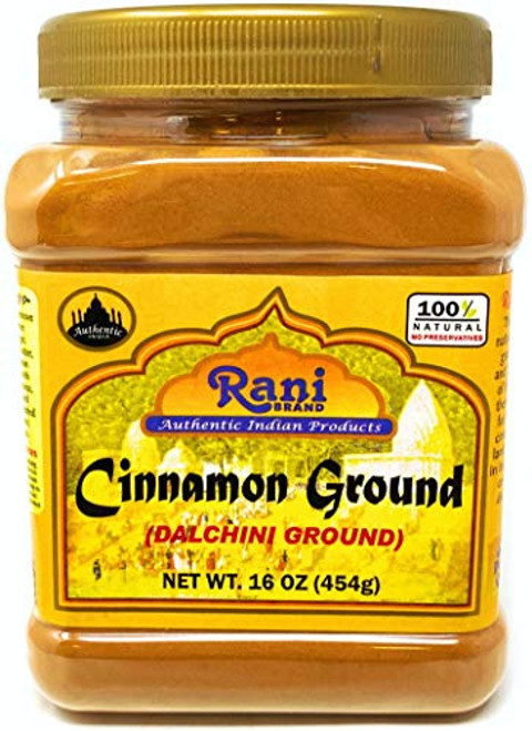 Rani Cinnamon Powder (Ground) Spice 16oz (454g) ~ All Natural, Salt-Free Vegan No Colors Gluten Friendly NON-GMO Indian Origin Rani Cinnamon Powder (Ground) Spice 16oz (454g) ~ All Natural, Salt-Free Vegan No Colors Gluten Friendly NON-GMO Indian Origin