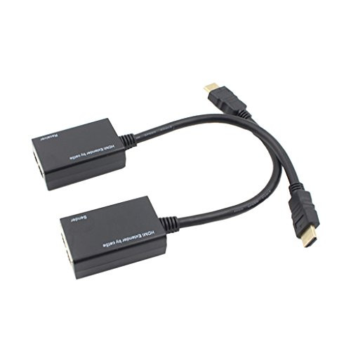 Homyl HDMI to RJ45 CAT5e CAT6 UTP LAN Ethernet Extender Repeater Converter 1080p