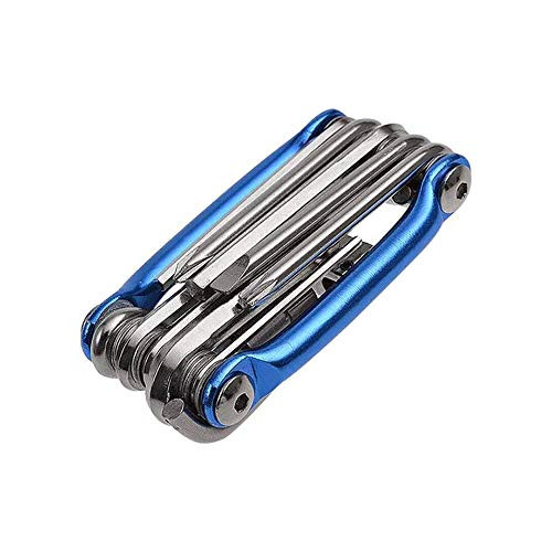 11 in 1 multifunctional bicycle tool kit, foldable bicycle tool, portable bicycle repair chain tool kit, bicycle emergency repair tool set, for mountain bikes and roads with tire lever spokes