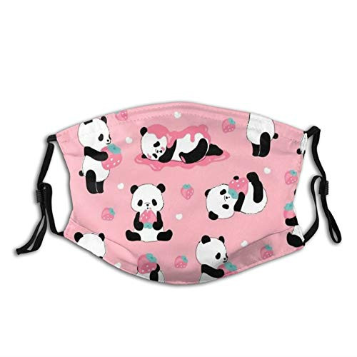 A Group Of Cute Red Pandas Fashion Face Mask With Filter Pocket Washable Face Bandanas Balaclava Reusable Fabric Mask For Men And Women