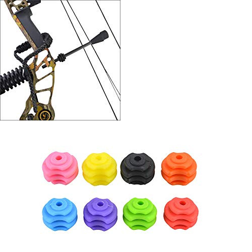 NMCPY Archery Bow String Stabilizer Stop Decelerator Compound Bow String Decelerator Rubber Bow String Suppressor Bow Accessories (Red)