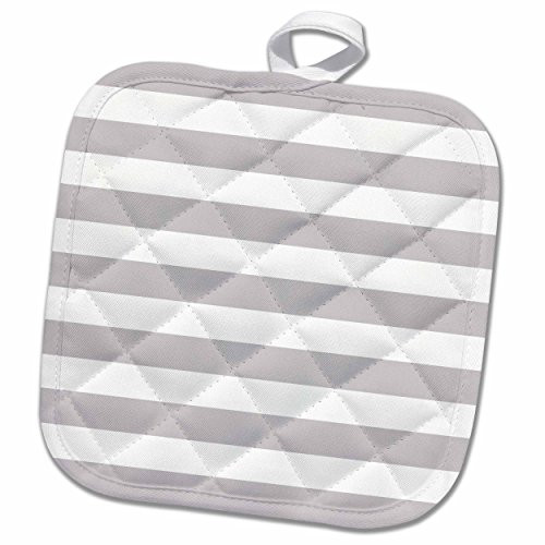 3D Rose White Polka Bright Sunny Yellow-Retro Fifties Dot Pattern Pot Holder, 8 inch x 8 inch