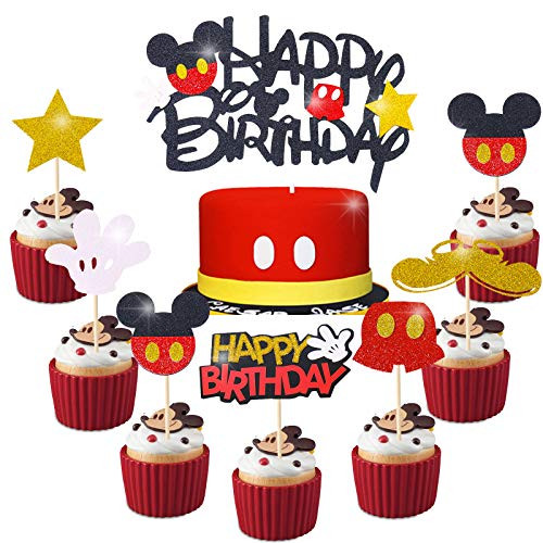 Mickey Mouse Cupcake Cake Toppers Mickey Decoration for Kids Birthday Baby Shower Mickey Clubhouse Supplies Micky Party Supplies 25PCS Topper Mickey Mouse Cupcake Cake Toppers Mickey Decoration for Kids Birthday Baby Shower Mickey Clubhouse Supplies Micky Party Supplies 25PCS Topper