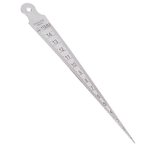 MAGT Welding Inspection Gauge, 1-15mm Stainless Steel Ruler Welding Inspection Taper Gauge for Measuring Various Clearance Dimensions