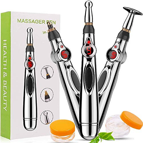 Electronic Acupuncture Pen, Electric Meridians Laser Acupuncture Machine Magnet Therapy Instrument Meridian Energy Pen Massager Relief Pain Tools (C9)