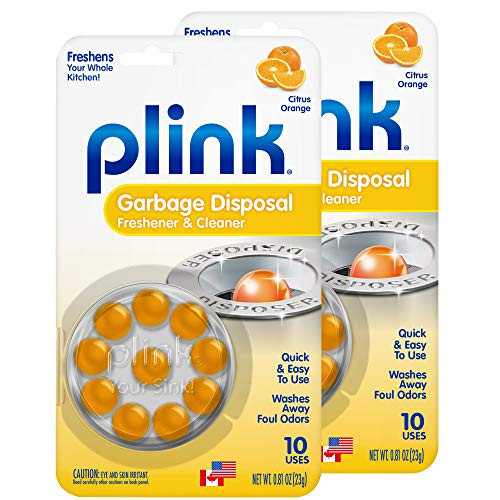 Plink Garbage Disposer Cleaner and Deodorizer, 20 Count, Orange