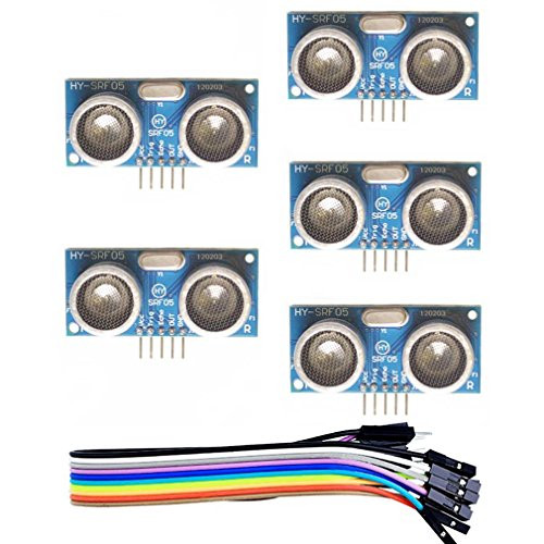 Hailege 5pcs HY-SRF05 Ultrasonic Sensor Module DC 5V HY-SRF05 Distance Measure Sensor for Arduino Raspberry Pi
