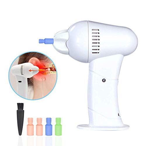 Ear Wax Removal, Electric Ear Cleaner, Soft Silicone Earwax Removal Kit with LED Light Ear Wax Pick Removal Tools Ear Wax Cleaning for Adults Kids