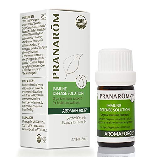 Pranarom - Aromaforce Immune Defense Solution (5ml) - 100percent Pure Natural Therapeutic Grade Essential Oil Blend for Fragrance Oils Aromatherapy  and  Home Diffusers   USDA and ECOCERT Certified Organic