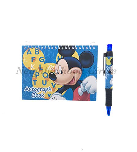 Mickey Mouse Autograph Book with Pen (Blue)