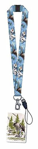 Disney Frozen Olaf & Sven Lanyard with Keychain Keyring