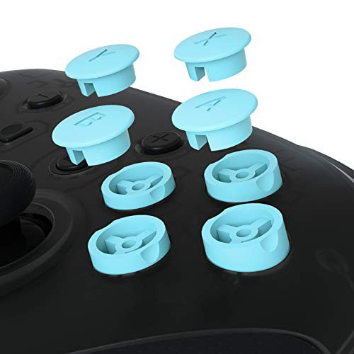 eXtremeRate Heaven Blue Interchangeable ABXY Buttons for Nintendo Switch Pro Controller, DIY Swappable Replacement ABXY for NS Pro Controller- Controller NOT Included