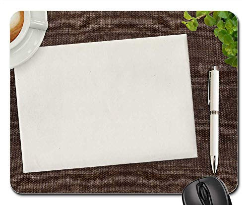 Mouse Pad - Note Pad Pen Coffee Cup Plant Desk Writing Paper 3